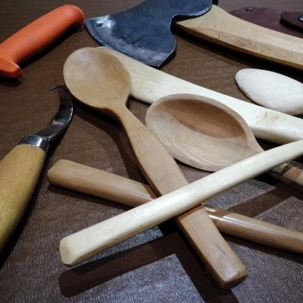 Wooden spoon carving course at Burscough Community Farm - Image